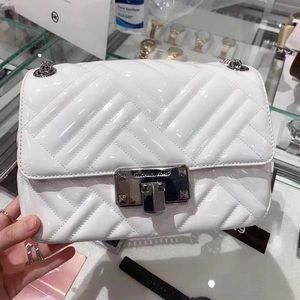 MK PEYTON M SHOULDER FLAP VEGAN FAUX  LEATHER BAG